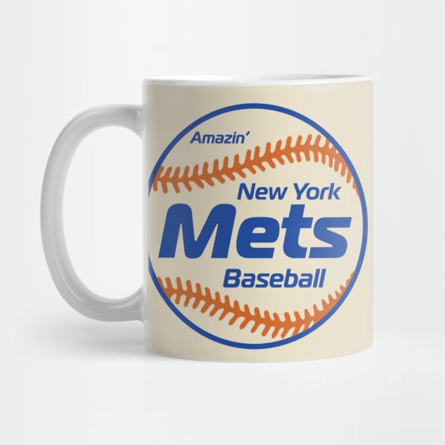 Mets 80s Retro Ball by Throwzack